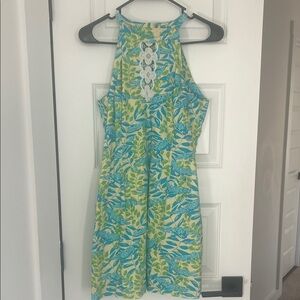 Lilly Pulitzer Blue and Green Floral Dress